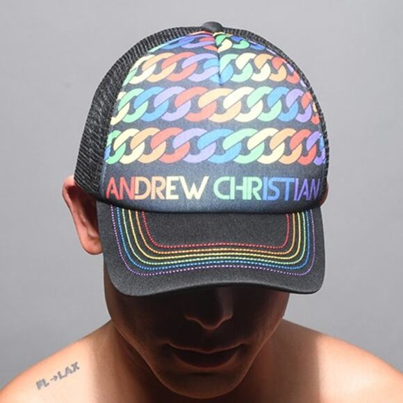 Andrew Christian Pride Chain Trucker Cap - Picture 1 of 4